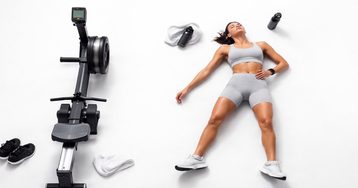 concept2 rower in use