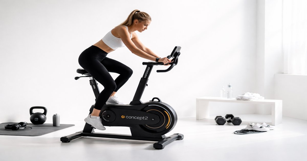 concept2 bike in use